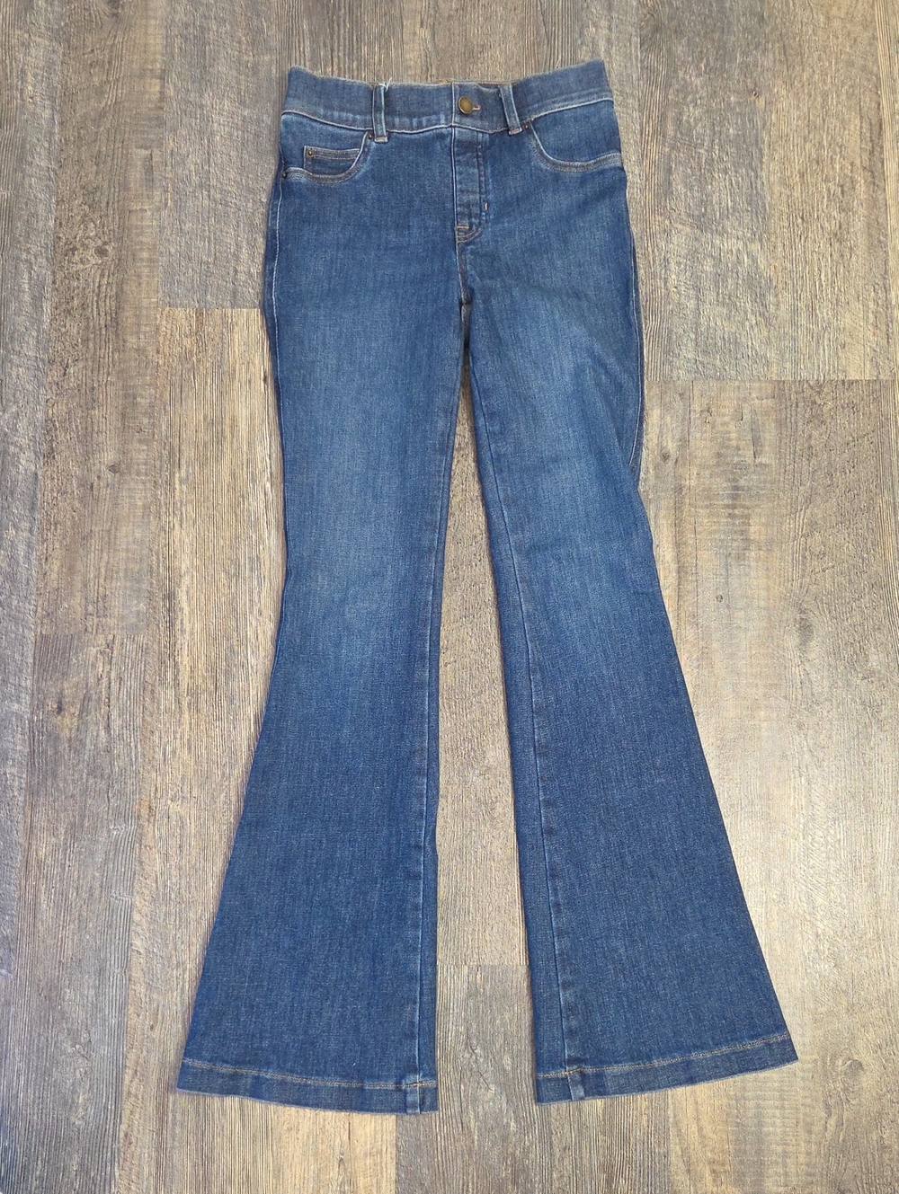 SPANX Dark Blue Flare-Leg Jeans
